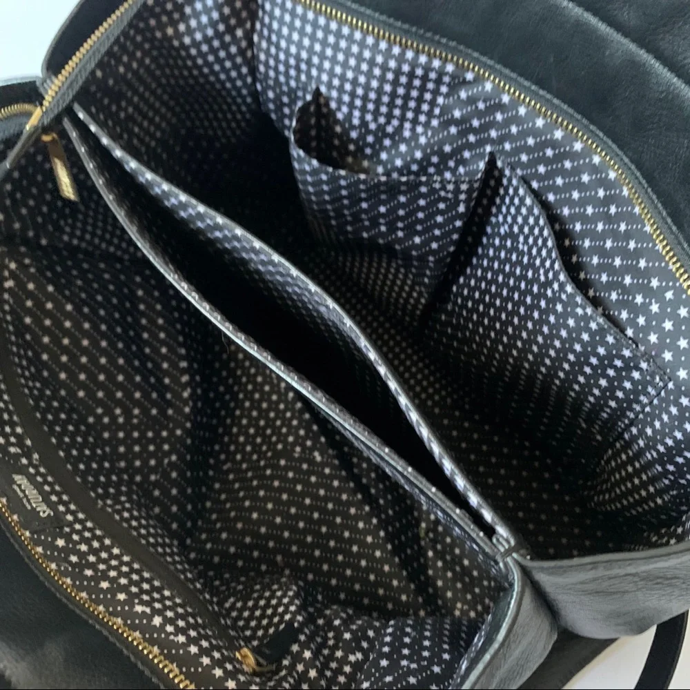 KATE SPADE BLACK LEATHER CROSSBODY SATCHEL